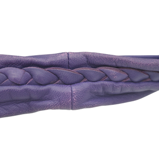 Intrecciato Purple Leather Hobo Bag