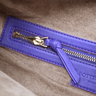 Intrecciato Purple Leather Hobo Bag