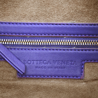 Intrecciato Purple Leather Hobo Bag