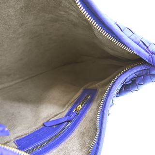 Intrecciato Purple Leather Hobo Bag