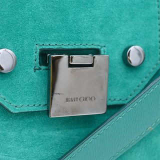 Riley Teal Suede Top Handle Shoulder Bag