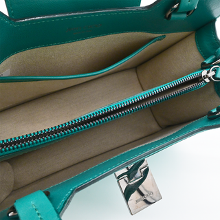 Riley Teal Suede Top Handle Shoulder Bag