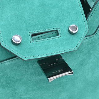 Riley Teal Suede Top Handle Shoulder Bag