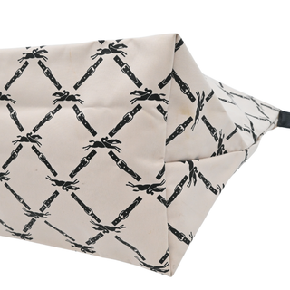 Le Pliage Beige & Black Logo Nylon Shopping Tote Bag