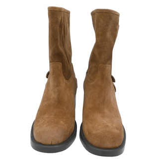 Dakota Brown Suede Multi-Buckle Ankle Boots