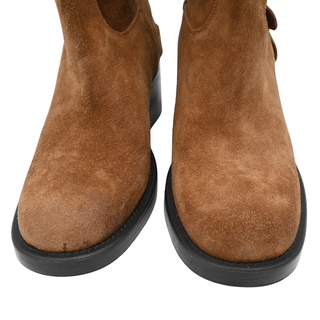 Dakota Brown Suede Multi-Buckle Ankle Boots