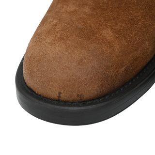 Dakota Brown Suede Multi-Buckle Ankle Boots