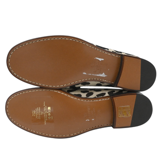 VLogo Animal Print Calf Hair Loafers