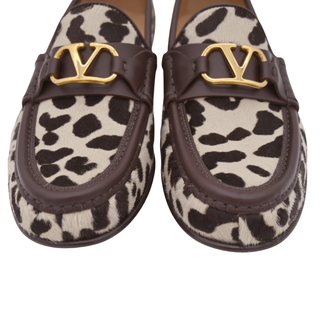 VALENTINO | VLogo Animal Print Calf Hair Loafers