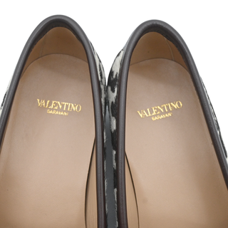 VLogo Animal Print Calf Hair Loafers