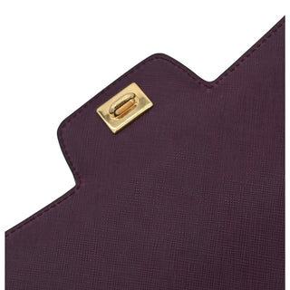 Purple Gancini Leather Flap Shoulder Bag