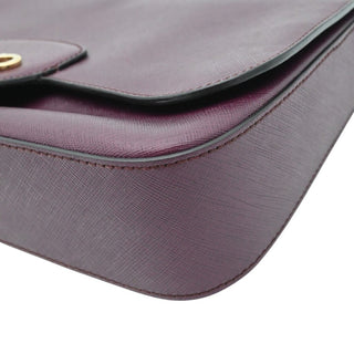 Purple Gancini Leather Flap Shoulder Bag