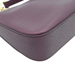 Purple Gancini Leather Flap Shoulder Bag