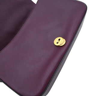 Purple Gancini Leather Flap Shoulder Bag
