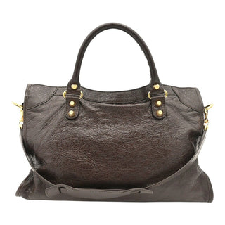 Giant City Brown Leather Shoulder Bag