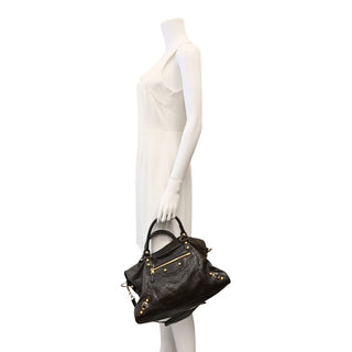 Giant City Brown Leather Shoulder Bag