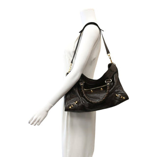 Giant City Brown Leather Shoulder Bag