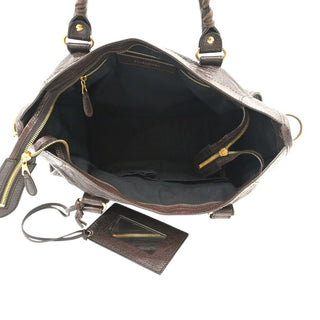 Giant City Brown Leather Shoulder Bag