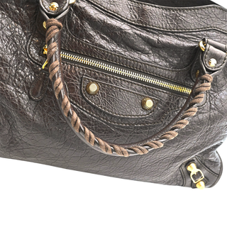 Giant City Brown Leather Shoulder Bag