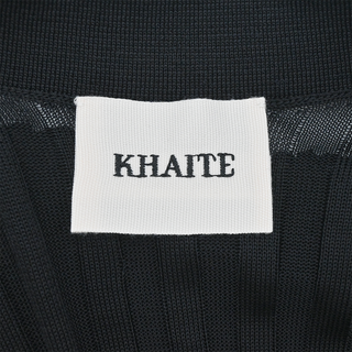 Black Sheer Ribbed Knit Polo Top