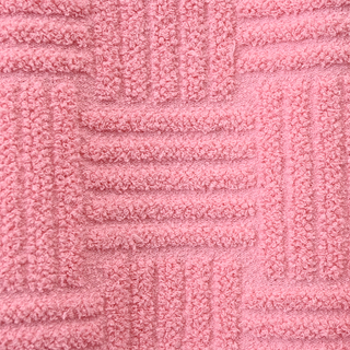 Pink Textured Terry Straight Leg Pants
