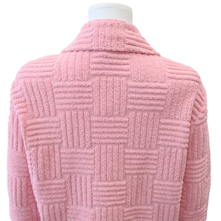 Pink Textured Terry Cloth Jacket