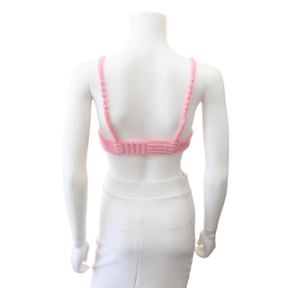Pink Textured Terry Bralette Top