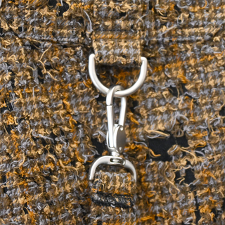 Distressed Brown Plaid Utility Cargo Trousers