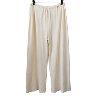 Delphine Porcelain Silk Cotton Wide-Leg Pants