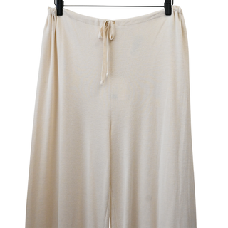 Delphine Porcelain Silk Cotton Wide-Leg Pants