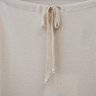 Delphine Porcelain Silk Cotton Wide-Leg Pants