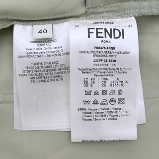 Sage Green FF Buckle Satin Cargo Pants