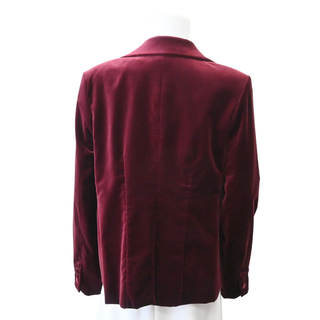 Classic Burgundy Velvet Blazer