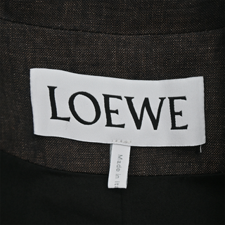 Dark Brown Two-Button Linen Blazer