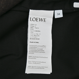 Dark Brown Two-Button Linen Blazer