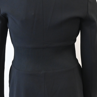 THEORY | Admiral Crepe Black Double-Breasted Rib Blazer