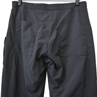 Black FF Buckle Technical Nylon Cargo Pants