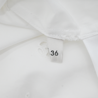 White Eyelet Embroidered Cotton Poplin Shirt