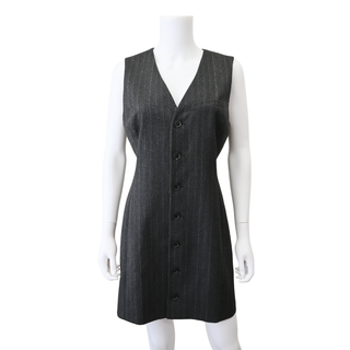 Grey Pinstripe Suiting Dress