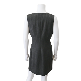 Grey Pinstripe Suiting Dress