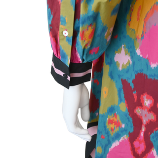 Piazza Multicolor Ikat Print Shirt Dress