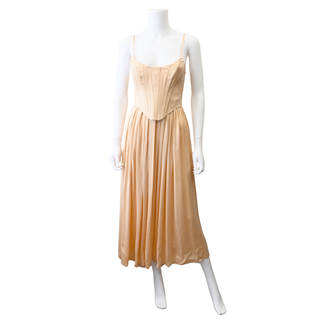 Silk Corset Midi Dress