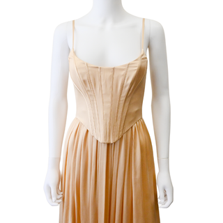 Silk Corset Midi Dress