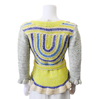 GANNI | Multicolor Crochet Belted Cardigan