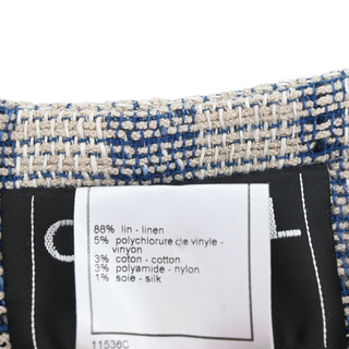 Sequin Trim Tweed Sleeveless Vest