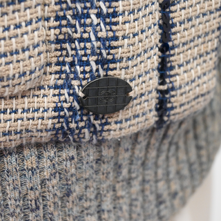 Sequin Trim Tweed Sleeveless Vest
