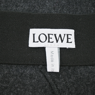 Charcoal Asymmetric Wool Cashmere Midi Skirt