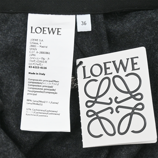 Charcoal Asymmetric Wool Cashmere Midi Skirt