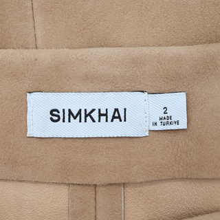 Dark Beige Suede A-Line Skirt