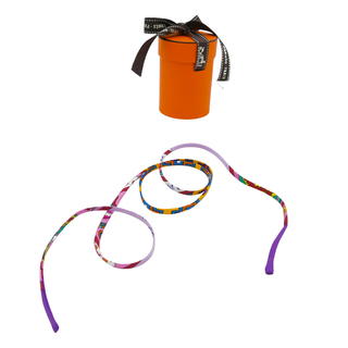 Multicolor Spaghetti Twilly Printed Silk Cord